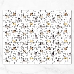 Funny Pugs Rectangular Jigsaw Puzzl by SychEva