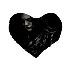 Beauty Woman Black And White Photo Illustration Standard 16  Premium Heart Shape Cushions by dflcprintsclothing