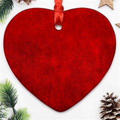 Leather Smooth 19 Ornament (heart) by skindeep