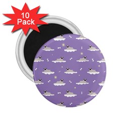 Pug Dog On A Cloud 2 25  Magnets (10 Pack)  by SychEva