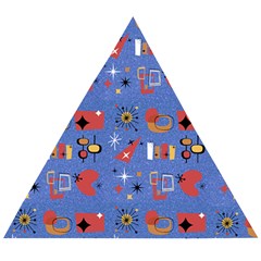 Blue 50s Wooden Puzzle Triangle