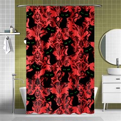 Halloween Cats Shower Curtain 48  X 72  (small)  by NerdySparkleGoth