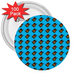 Monarch Butterfly Print 3  Buttons (100 Pack)  by Kritter