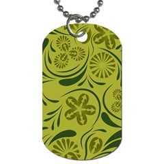 Folk Flowers Pattern  Dog Tag (two Sides) by Eskimos