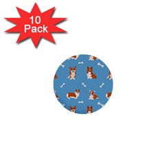 Cute Corgi Dogs 1  Mini Buttons (10 Pack)  by SychEva