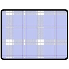 Lighblu Plaid Fleece Blanket (large)  by snowwhitegirl