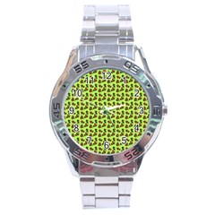 Cute Deer Pattern Green Stainless Steel Analogue Watch by snowwhitegirl