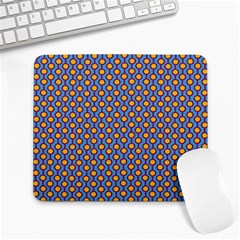 Yellow Circles On A Purple Background Large Mousepads by SychEva