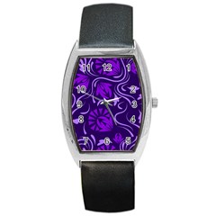 Folk Flowers Pattern Floral Surface Design Seamless Pattern Barrel Style Metal Watch by Eskimos