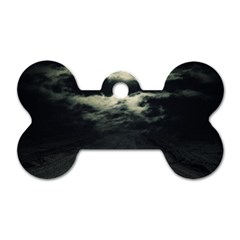 Dark Night Landscape Scene Dog Tag Bone (one Side)