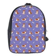 Cute Corgi Dogs School Bag (xl) by SychEva