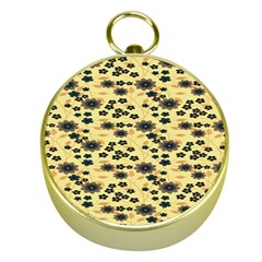 Floral Gold Compasses