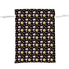 Shiny Pumpkins On Black Background  Lightweight Drawstring Pouch (xl) by SychEva