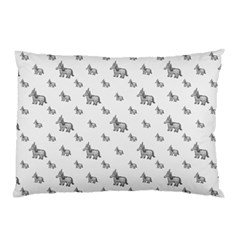 Grey Unicorn Sketchy Style Motif Drawing Pattern Pillow Case (two Sides) by dflcprintsclothing