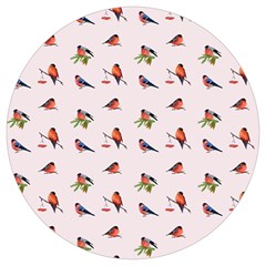 Bullfinches Sit On Branches Round Trivet by SychEva