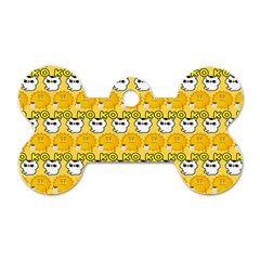 Cartoon Pattern Dog Tag Bone (two Sides)
