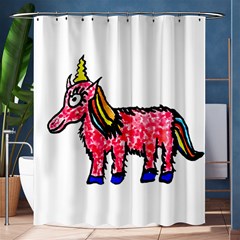 Unicorn Sketchy Style Drawing Shower Curtain 60  X 72  (medium)  by dflcprintsclothing