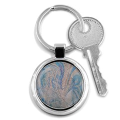 Convoluted Patterns Key Chain (round) by kaleidomarblingart
