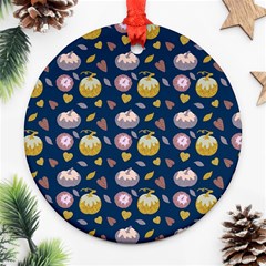 Autumn Pumpkins Ornament (round) by SychEva