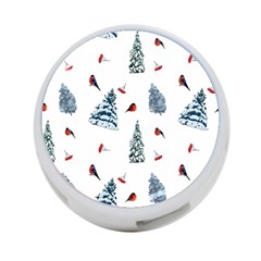 Christmas Trees And Bullfinches 4-port Usb Hub (one Side) by SychEva