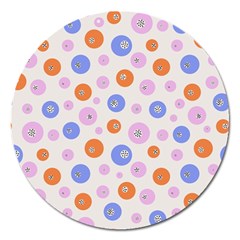 Colorful Balls Magnet 5  (round) by SychEva