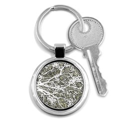 Linear Art Botanic Illustration Key Chain (round) by dflcprintsclothing