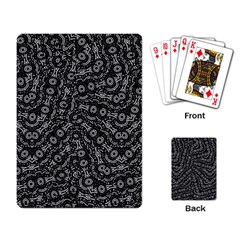 Black And White Modern Intricate Ornate Pattern Playing Cards Single Design (rectangle) by dflcprintsclothing