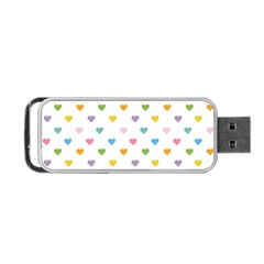 Small Multicolored Hearts Portable Usb Flash (one Side) by SychEva