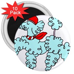 Doodle Poodle  3  Magnets (10 Pack)  by IIPhotographyAndDesigns