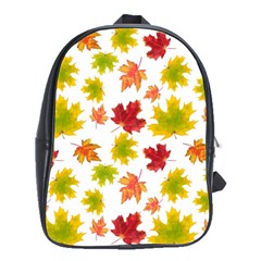 Bright Autumn Leaves School Bag (large) by SychEva