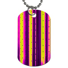 Warped Stripy Dots Dog Tag (two Sides) by essentialimage365