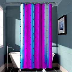 Warped Stripy Dots Shower Curtain 36  X 72  (stall) 