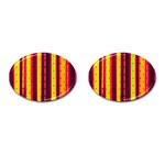 Warped Stripy Dots Cufflinks (Oval) Front(Pair)