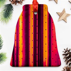 Warped Stripy Dots Bell Ornament (two Sides) by essentialimage365