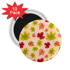 Bright Autumn Leaves 2 25  Magnets (10 Pack)  by SychEva