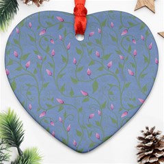 Curly Flowers Heart Ornament (two Sides) by SychEva