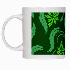 Folk Flowers Print Floral Pattern Ethnic Art White Mugs by Eskimos