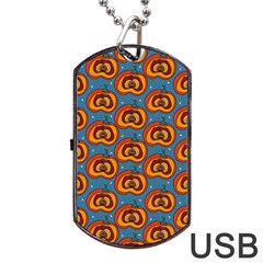 Pumpkin In Pumpkin Dog Tag Usb Flash (two Sides) by SychEva