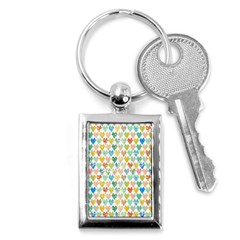 Multicolored Hearts Key Chain (rectangle) by SychEva