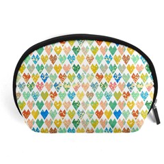 Multicolored Hearts Accessory Pouch (large) by SychEva