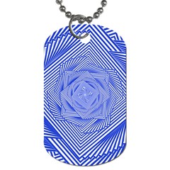 Illusion Waves Pattern Dog Tag (two Sides)