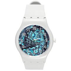 Strange Glow Round Plastic Sport Watch (m) by MRNStudios