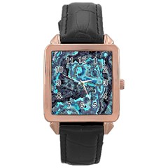 Strange Glow Rose Gold Leather Watch  by MRNStudios