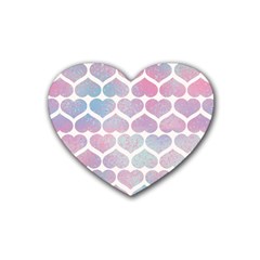 Multicolored Hearts Rubber Heart Coaster (4 Pack) by SychEva