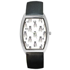 Cute Husky Puppies Barrel Style Metal Watch by SychEva