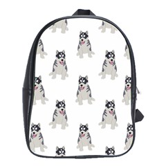 Cute Husky Puppies School Bag (large) by SychEva