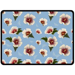 Hibiscus Flowers Double Sided Fleece Blanket (large)  by SychEva