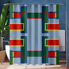 Abstract Pattern Geometric Backgrounds   Shower Curtain 60  X 72  (medium)  by Eskimos