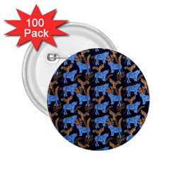 Blue Tigers 2 25  Buttons (100 Pack)  by SychEva