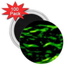 Green  Waves Abstract Series No3 2 25  Magnets (100 Pack)  by DimitriosArt